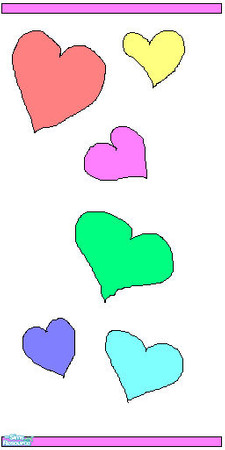 Sims 2 — Hearts by chickerson — Fill your room with love with these hearts on the wall.