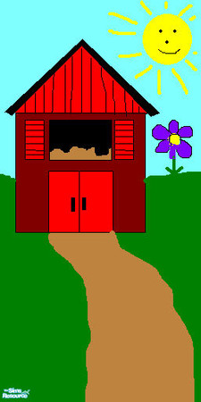 Sims 2 — Barnyard by chickerson — Fix up that little boys room with this barn wallpaper