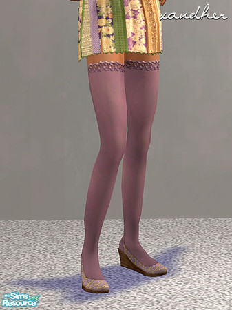 Sims 2 — Solo - Bohemia by Xandher — Part of my seperates series, this is a simple thigh high stocking with lace trim and