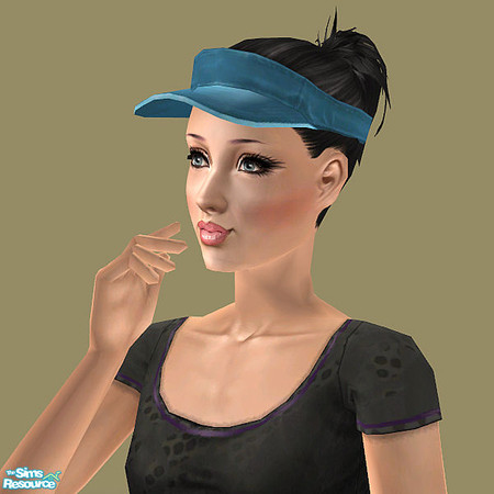 Sims 2 — Visor Hat for Teen Females - Blue by Elena. — 