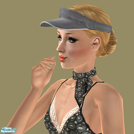 Sims 2 — Visor Hat for Teen Females - Gray by Elena. — 