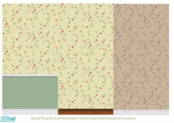 0 — Spring Fling Floral by pretentiouskate — Orange and pink flowers on a light yellow background, also offered in an