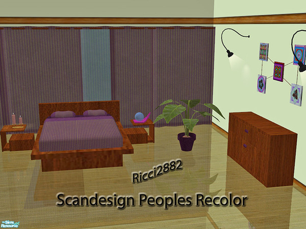 Sims 2 — Scandesign Peoples Bedroom Recolor by TheNumbersWoman — A Recolor of the Scandesign Peoples Bedroom Collection.
