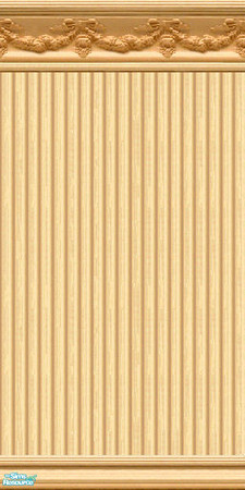Sims 2 — jsf2PineSwagBeadBoard by jsf — Pine mouldings with a swag motif hold beadboard paneling.