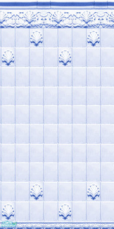 Sims 2 — Ceramic Tiles And Shells, Delft by katalina — Vintage tile.