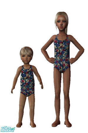 Sims 2 — Sister swimsuit set by giasims — Sister swimsuit set