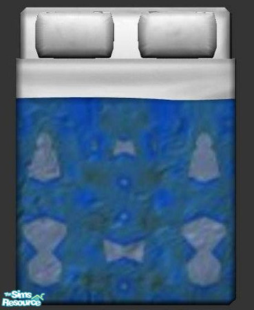 Sims 2 — Blue Leather Bedding by briachant — Blue Leather Bedding