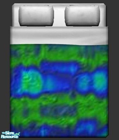 Sims 2 — Jittered Blue Bedding by briachant — Jittered Blue Bedding