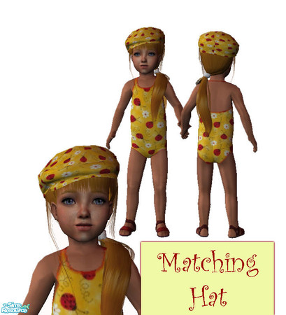 Sims 2 — Toddler swimsuit - 64fe11f July7hat1 by giasims — Matching hat for toddler swimsuit