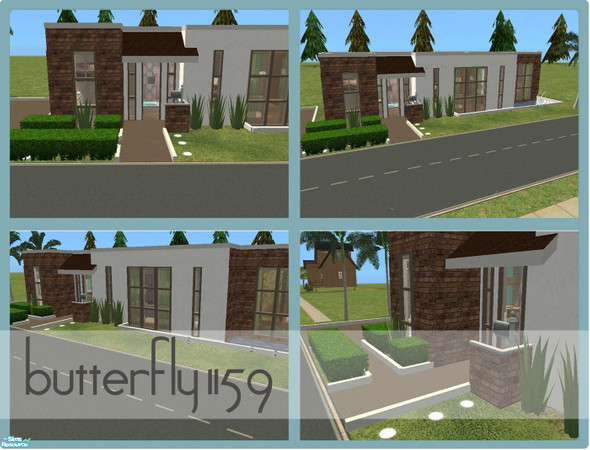 Sims 2 — House \'Mini\' by butterfly1159 — 1x3 Lot Size.Very very small and modern house for your sims! :) Unfirnished.