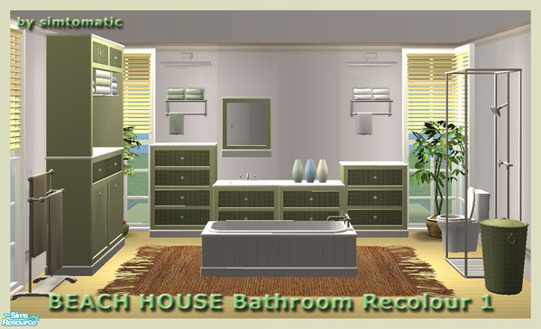 Sims 2 — Beach House Bathroom Recolour 1 by simtomatic — The dresser recolour file will recolour many other objects in