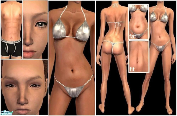 Sims 2 — JPskin1 - e by juttaponath — Realistic face and body skin tones for all ages and genders with fit and fat