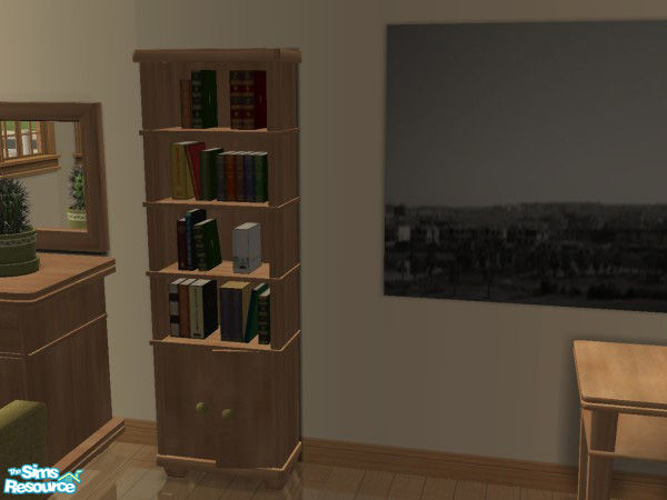 Sims 2 — Santiago Dining Collection - Bookcase by sailfindragon — Santiago Dining Collection Bookcase. 