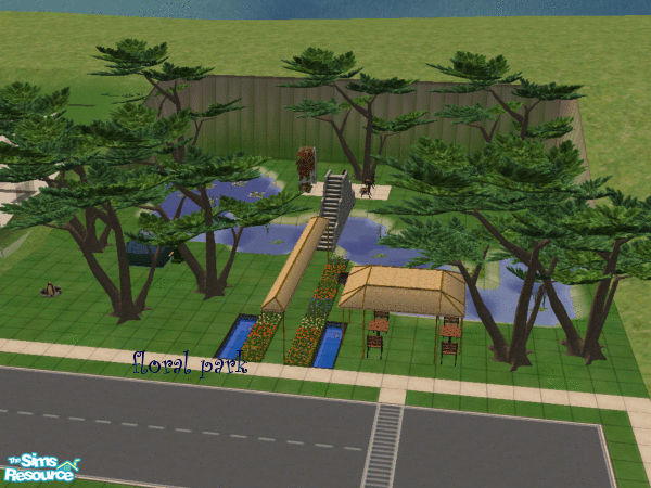 Sims 2 — floral park by  simslover123 — weather it\'s a wedding, cookout,campout or just for fun floral park is the place