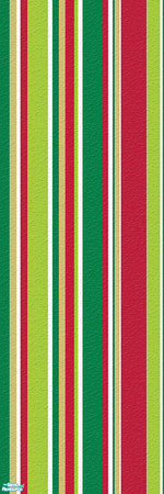 Sims 2 — Studio K Christmas Stripe by StudioKhagerks — This set contains 1 wallpaper, 5 paint colors, 7 colors of berber