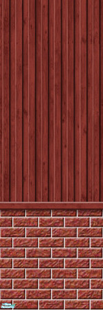 Sims 2 — Studio K Vertical Wood & Light Brick - Chile by StudioKhagerks — 