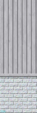Sims 2 — Studio K Vertical Wood & Light Brick - Grey by StudioKhagerks — 
