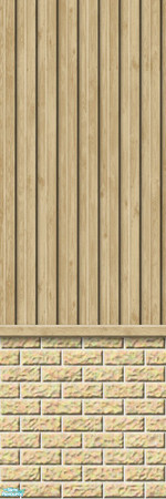 Sims 2 — Studio K Vertical Wood & Light Brick - True Taupe by StudioKhagerks — 