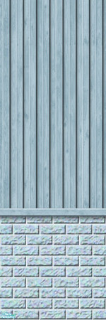 Sims 2 — Studio K Vertical Wood & Light Brick - Winter by StudioKhagerks — 