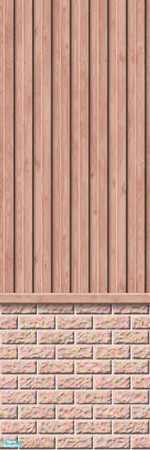 Sims 2 — Studio K Vertical Wood & Light Brick - Salmon by StudioKhagerks — 