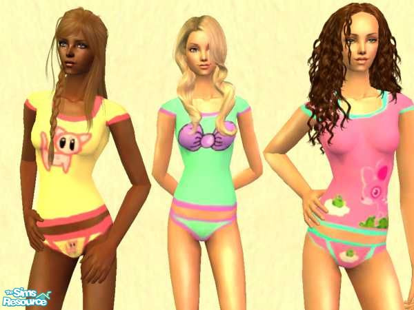 Sims 2 — Cute Pyjamas by danzina — 3 cute pyjamas for your adult sims no mesh is needed hope you like it =]