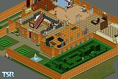 Sims 1 — Croft Manor by ZenFrog — Lara's great house re created for the sims...includes Maze, swimming pool, ballroom,