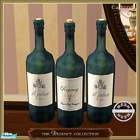 Sims 2 — The Regency Collection - 3 Bottles Mesh by Cashcraft — It\'s time to entertain! The Regency Dining Room