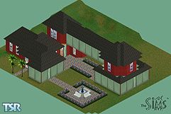 Sims 1 — Futuristic by urban_boi — The design of this house is really eccentric. On the first floor the room with the red
