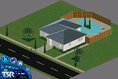 Sims 1 — Modern Poolside Bungalow by Laurieinsv — Looking for a starter home without the starter home look? Then look no
