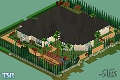Sims 1 — Pablos Mansion by Paul — It is a really good house, it has a kitchen, 2 bathrooms, a livingroom, a big garden, a