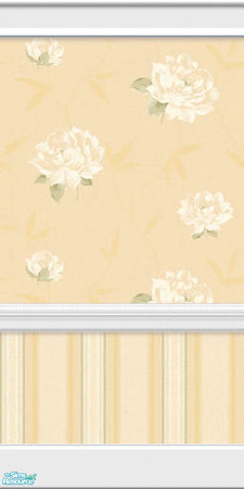 Sims 2 — Peach Floral With Stripes by Henwen — 