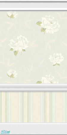Sims 2 —  Blue Floral With Stripes by Henwen — 