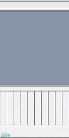 Sims 2 — Blue Paint With Beadboard by Henwen — Custom made beadboard, created with my recent Paint Sets moldings.