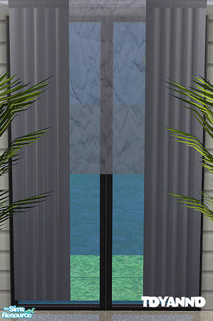 Sims 2 — Texture Challenge 99 - Isabel Naturals Curtain Recolor by tdyannd — The Texture Challenge 99 textures on