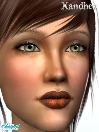 Sims 2 — Ambrosia Lipstick - Copper by Xandher — A delicately dual-hued, matte and metallic lipstick. Looks great on just