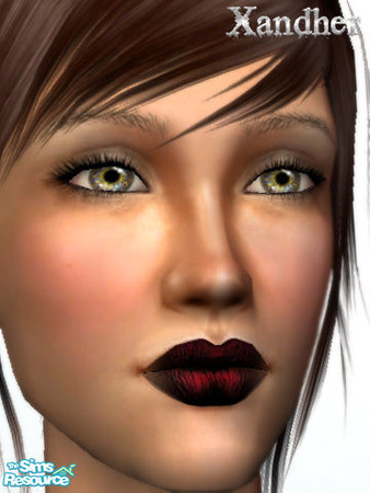 Sims 2 — Ambrosia Lipstick - Dark Kiss by Xandher — A delicately dual-hued, matte and metallic lipstick. Looks great on