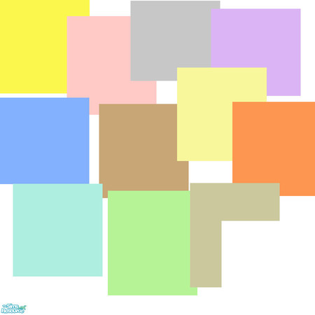 Sims 2 — Random Lighter Paints by LaurieR — I wanted a variety of no cost paint colors. I didn\'t make floors for these.