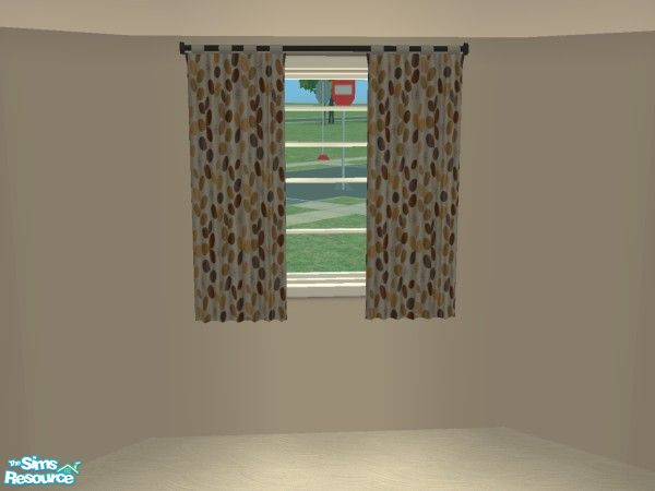 Sims 2 — Esprit Curtain - Double Short Length - Diagonal (Mesh) by sailfindragon — Esprit Double Short Length Curtain in
