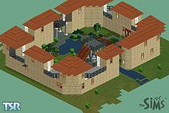 Sims 1 — Summercastle by Avis — This is a little sweet castle. It has many rooms, but they are quite small. There is a