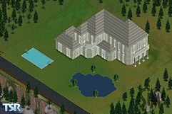 Sims 1 — Sky Manor by Quidge — A light, airy, yet substantial manor. Ground Floor- Entrance Hall, 2 large living rooms,