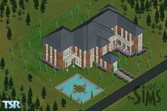 Sims 1 — Pretty Palatial by Quidge — Fed up with boxy yet expensive houses, I decided to build an attractive mansion that