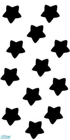 Sims 2 — Soft Stars - Black by MeganLaVey — Soft, Fun And Cute Little Stars For Your Walls.
