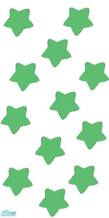 Sims 2 — Soft Stars - Green by MeganLaVey — Soft, Fun And Cute Little Stars For Your Walls.