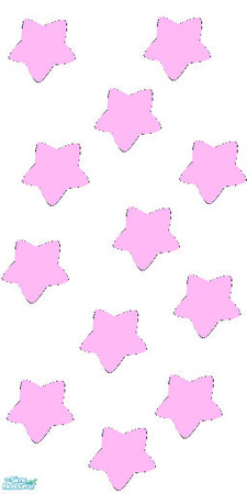 Sims 2 — Soft Stars - Pink by MeganLaVey — Soft, Fun And Cute Little Stars For Your Walls.