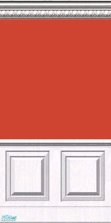Sims 2 — Behr Flame paint collection - Behr Flame With White Wainscot by nonafae — The red-orange color with white