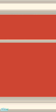 Sims 2 — Behr Flame paint collection - Behr Flame With High Rail by nonafae — The red-orange color with a high white