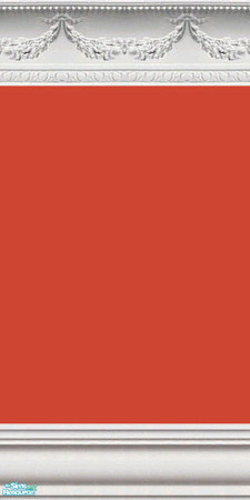 Sims 2 — Behr Flame paint collection - Behr Flame With Scroll Crown by nonafae — The red-orange color with white crown