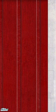 Sims 2 — Rooster Red\'s Barn Panel - White Right Edging by wildstar24 — Matches the Maxis Rooster Red\'s Barn Panel but