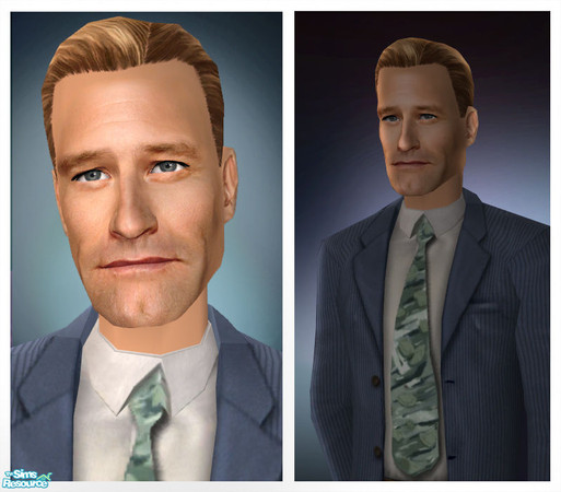 Sims 2 — Aaron Eckhart by Jirka — The handsome American actor, Aaron Eckhart. Known for his roles in movies such as