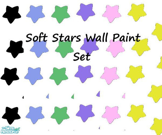 Sims 2 — Soft Stars Set by MeganLaVey — Soft, Fun And Cute Little Stars For Your Walls.